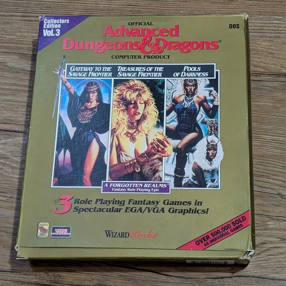 TSR Advanced Dungeons & Dragons DOS Vol 3 PC Box Set 1994 WizardWorks